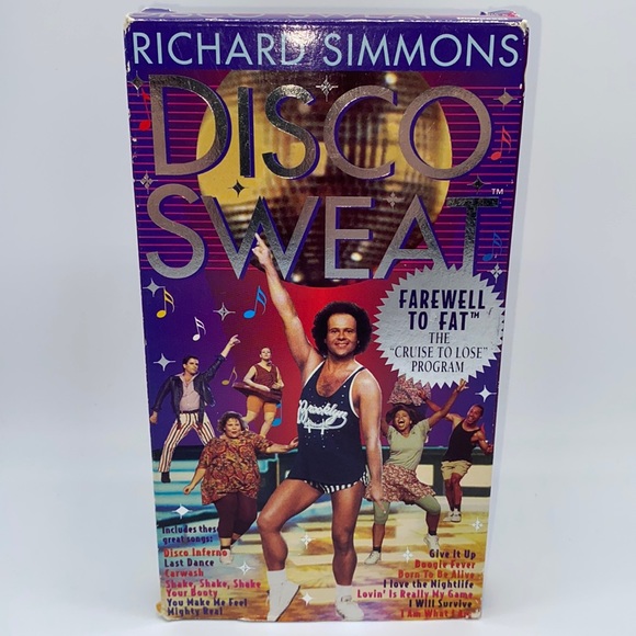 Richard Simmons Disco Sweat VHS Video 1970s Music Workout Exercise Fitness - Picture 2 of 8